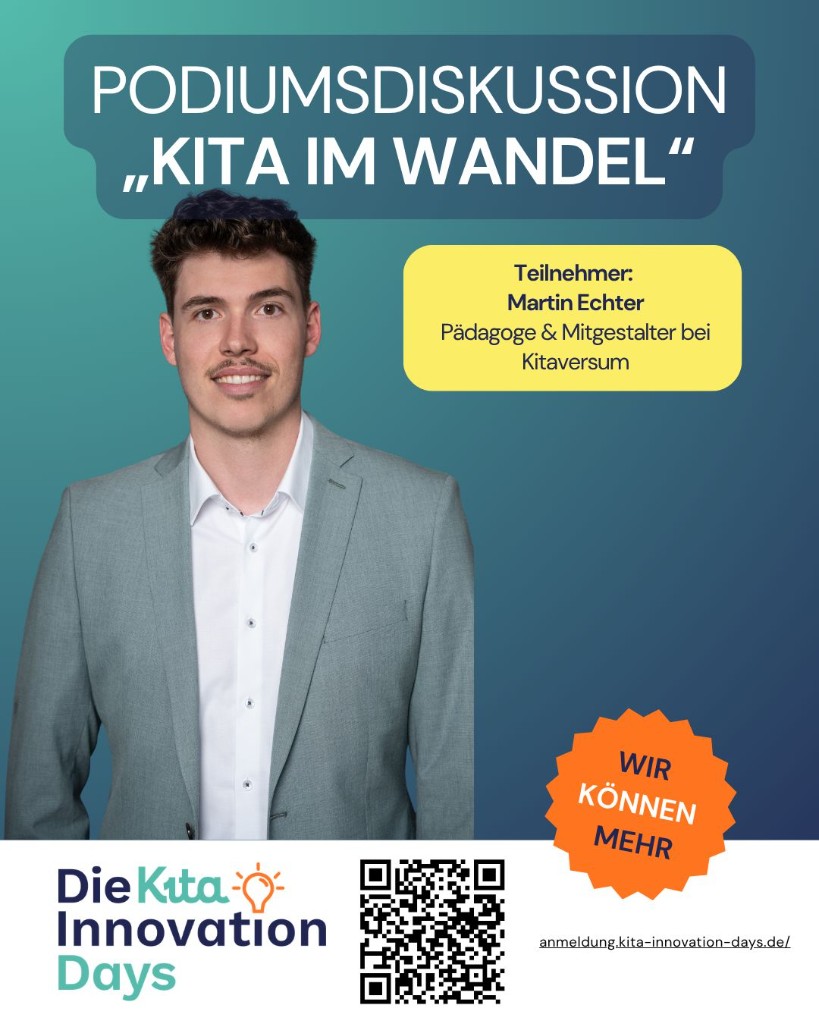 Martin Echter von Kitaversum bei der Podiumsdiskussion der Kita Innovation Days 2026